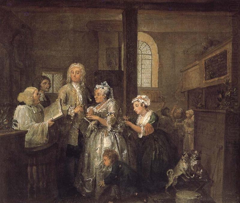 William Hogarth Prodigal son with the old woman to marry china oil painting image